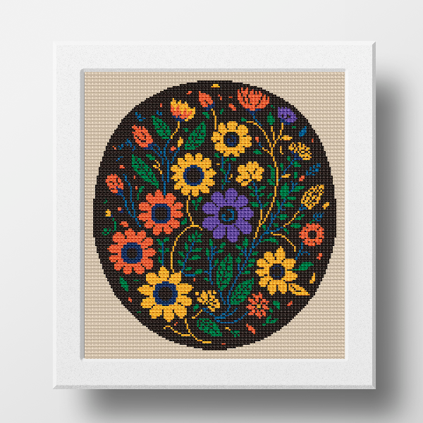 modern cross stitch pattern flowers pdf