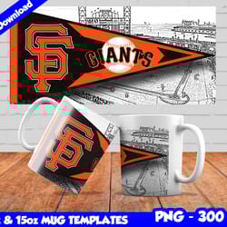 giants mug design png, sublimate mug template, giants mug wrap, sublimate baseball design png, instant download