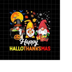 happy hallothanksmas gnomes png, gnomes halloween png, gnomes thanksgiving png, gnomes christmas png, hallothanksmas png