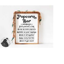 popcorn bar svg, popcorn machine svg, popcorn sign svg, , cricut designs, silhouette files, digital download, svg, dxf,