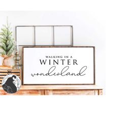 walking in a winter wonderland svg, christmas cut file, holiday svg, christmas sign svg, cricut design, silhouette file,