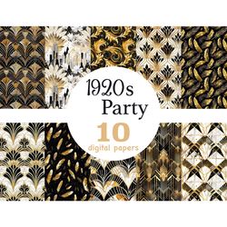 1920s Party Papers | Black and Gold Foil