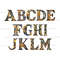 Gold and Black Alphabet Clipart. Black Retro letters c for wedding invitations letters A, B, C, D, E, F, G, H, I, J, K, L, M. Retro flapper party alphabet lette
