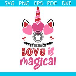 love is magical unicorn face svg, valentine svg, love svg, unicorn face svg