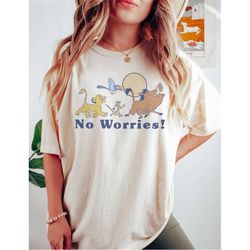 vintage 90s disney lion king simba and timon pumbaa comfort colors shirt, vintage lion king shirt, no worries shirt, dis