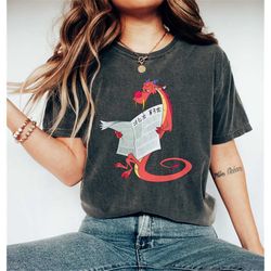 funny disney mulan characters mushu dragon reading shirt, mulan dragon, mushu shirt, disneys dragon shirt, disneyland va