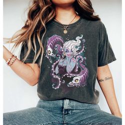 vintage 90s disney ursula comfort colors shirt, inspired disney the little mermaid ursula shirt, disney villains shirt,