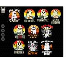 boo boo crew svg bundle, nurse halloween svg bundle, nurse svg, cute ghost svg, halloween hospital svg, nurse life svg,