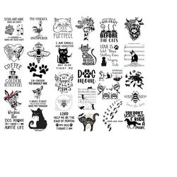 funny pet svg bundle, animals svg, dog saying svg, cat svg bundle, dog svg, fur mom svg, dog quotes svg, cat quotes svg,