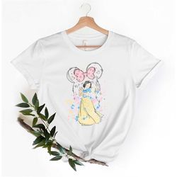 disney princess t-shirt, snow white watercolor castle shirt, snow white castle shirt, watercolor snow white shirt, disne