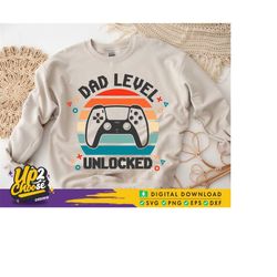 dad level unlocked svg, game controller svg, first time dad svg, funny new dad svg, father's day, father's day shirt, sv