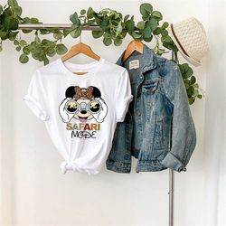 safari disney shirt, safari mode shirt, minnie mickey daisy donald duck shirt, disney character animal kingdom shirt,
