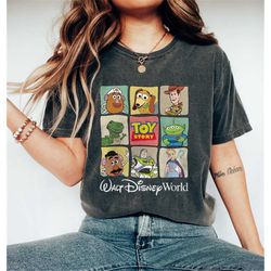retro disney toy story comfort colors shirt, toy story friends shirt, buzz lightyear, woody shirt, walt disney world shi
