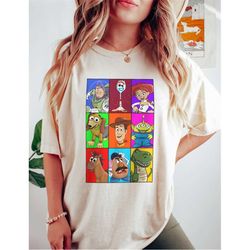 vintage disney toy story characters comfort colors shirt, disney shirt, toy story shirt, disneyland shirt, disney pixar