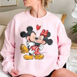 retro mickey and minnie sweatshirt, disneyland family sweatshirt, disney trip crewneck, valentine gift for women, couple