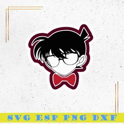conan face svg, detective conan character svg, manga svg