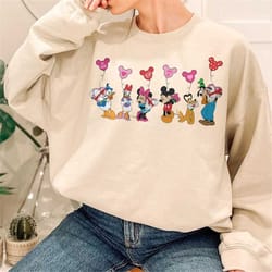 retro mickey and minnie sweatshirt, disneyland family sweatshirt, disney trip crewneck, valentine gift for women, couple