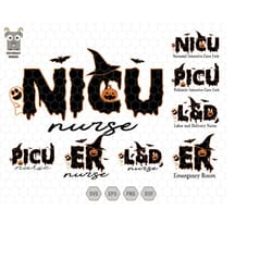 nurse halloween svg bundle, spooky svg, spooky season svg, halloween hospital svg, nurse life svg, nicu nurse, er nurse,