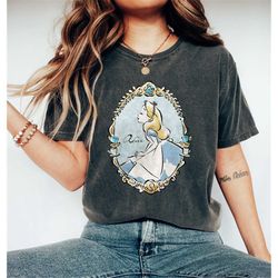 disney alice in wonderland vintage comfort colors shirt, disney princess alice shirt, magic kingdom , disney family shir