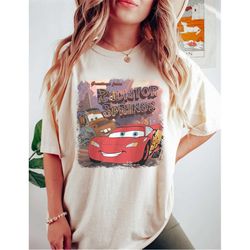 disney pixar cars lightning mcqueen vintage race t-shirt, disney cars shirt, disney shirt, disney pixar cars land shirt,