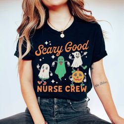Retro Nurse Halloween Shirt, Funny Nurse Shirt, Halloween Shirt Gift, Scary Good Nurse Crew, Halloween Nurse Shirt