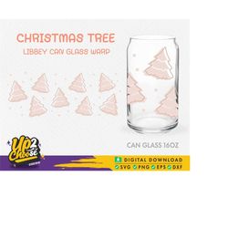 christmas tree 16oz glass can, xmas svg, farm fresh svg, retro christmas tree svg, christmas tree glass can warp, digita