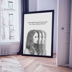 lana del rey poster, lana del rey merch, lana del rey aesthetic, lana del rey print, lana del rey room decor, lana del r