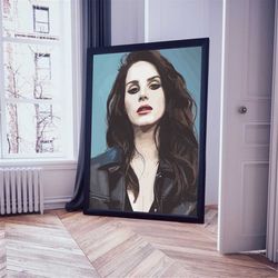 lana del rey poster, lana del rey digital download, retro music wall art, lana del rey png, lana del rey art print, lana
