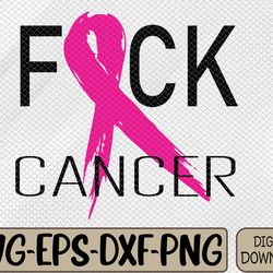 fuck cancer breast cancer awareness retro distressed svg, eps, png, dxf, digital download