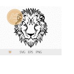 lion svg, lion face svg, png files