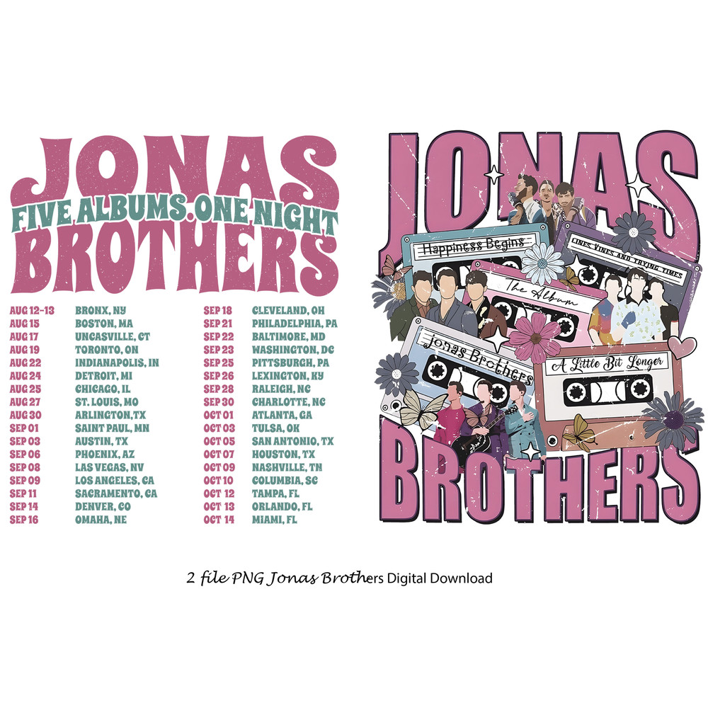 Jonas Brothers Double Sided, Jonas Brothers Tour Shirt, Concert 2023 Retro Unisex Gift, Jonas Brothers Cassette-min.jpg