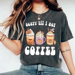Retro Halloween Coffee Shirt, retro spooky T-shirt, Spooky Tee, iprintasty halloween, coffee Hallowen shirt, Retro Spook