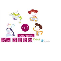toy story svg bundle, dxf, png, svg, eps, jpg, woody svg, , cricut file, forky svg, buzz lightyear, rex, jessie, aliens,