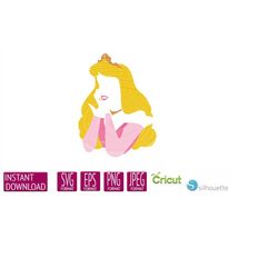 sleeping beauty svg cutting files for cricut and silhouette cameo - sleeping beauty png clipart - sleeping beauty dxf ve