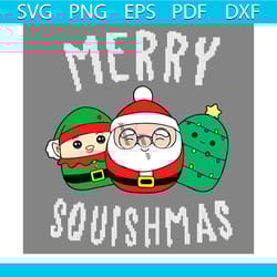 cute squishmallow merry squishmas ugly svg, christmas svg, cute svg, squish svg