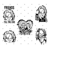 chucky svg chucky and tiffany svg horror svg halloween svg chucky bride svg movie character killer svg instant download