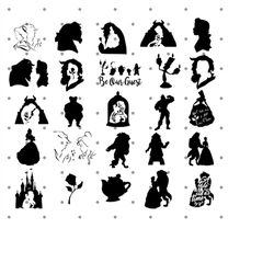 beauty and the beast svg tale as old as time svg bundle belle svg beast svg instant download