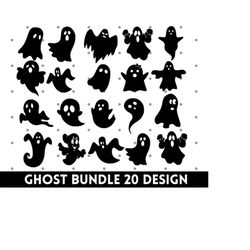 ghost svg bundle, halloween ghost svg, boo ghost svg, cute ghost svg, spooky svg, retro halloween svg, instant download
