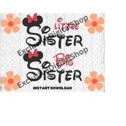 big sister little sister minnie mouse sister power,  cut file - digital download svg png design for cricut or silhouette