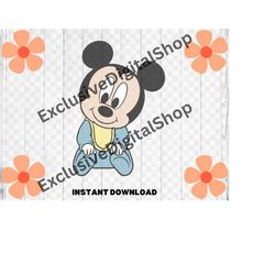 Baby Mickey setting - Digital Download svg png Design For Cricut or Silhouette Cut File Instant Vector