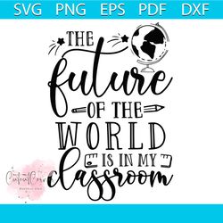 the fulure of the world is in my classroom svg, back to school svg, teacher svg, classroom