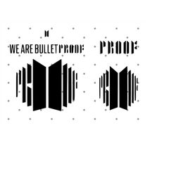 we are bullot proof bts svg bts army svg kpop svg adorable tinytan bts members hiding behind the logo