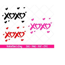 xoxo svg, valentines day svg, love svg, heart svg, svg for cricut, xoxo svg bundle instant download