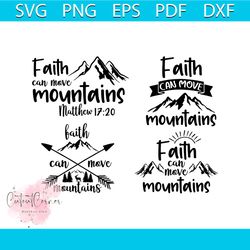 faith can move mountains bundle svg, trending svg, faith svg, quote svg, arrow svg