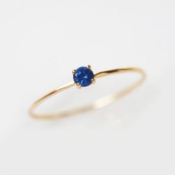Simple Blue Ring, Starling Silver Ring, Minimalist Ring