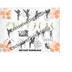 tinkerbell bundle, standing mickey svg,  cut file - digital download svg png design for cricut or silhouette cut file in
