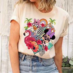 retro minnie and daisy shirt, minnie and daisy summer shirt, beach shirt, summer women tshirt, disney women beach shirt,