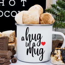 Hug In A Mug Svg, Hot Chocolate Svg , Coffee Cup Svg, Coffee Mug, Christmas Mug Svg, Cricut Projects, Silhouette, Cricut