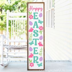happy easter porch sign svg, easter svg, easter svg files, easter cricut files, spring svg, easter bunny svg, easter sig