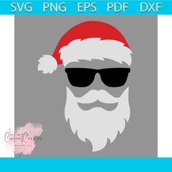 santa claus wearing a sunglasses svg, christmas svg, santa claus svg, merry christmas svg
